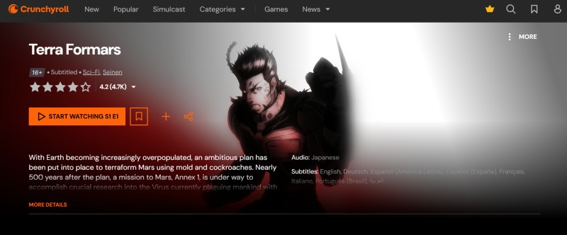 terra formars sci fi anime