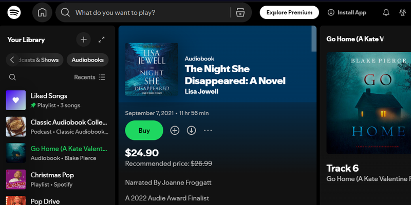 The Night She Disappeared Audiobook