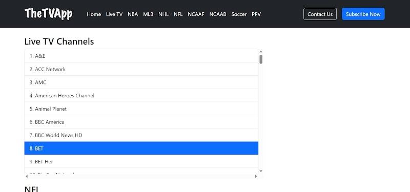 thetvapp free live sports