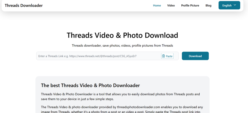 Threads Video Photo Downloader
