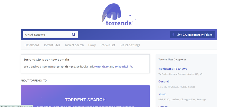 Torrends Torrent Site
