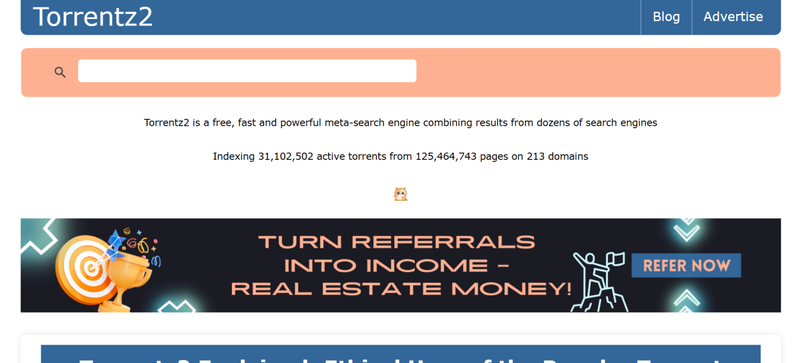 Torrentz2 Torrent Search Engine