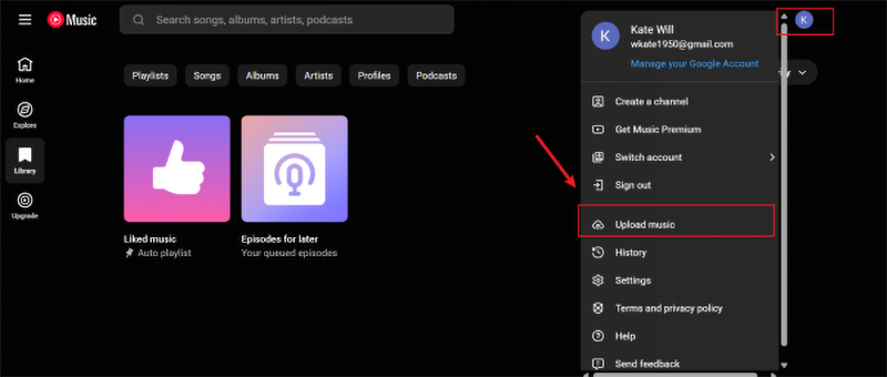 move music files to youtube music folder