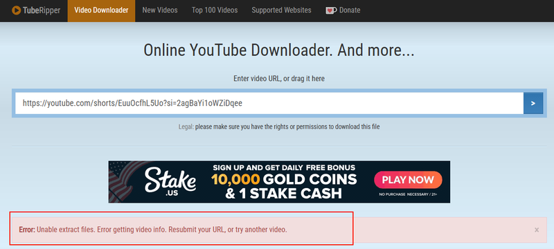 Tuberipper Download Fail