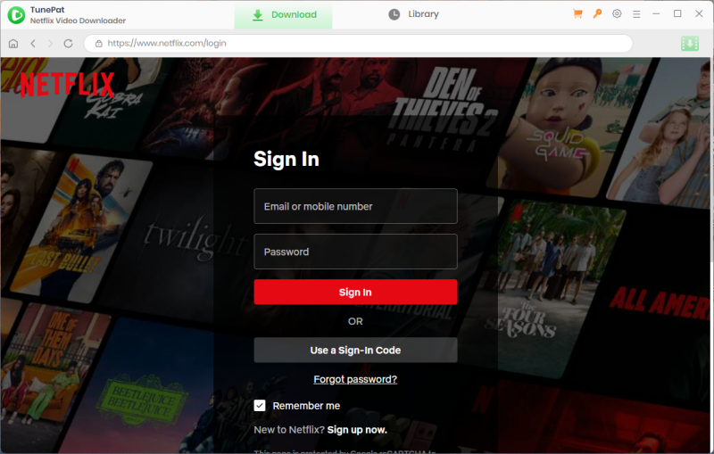 tunepat sign in netflix