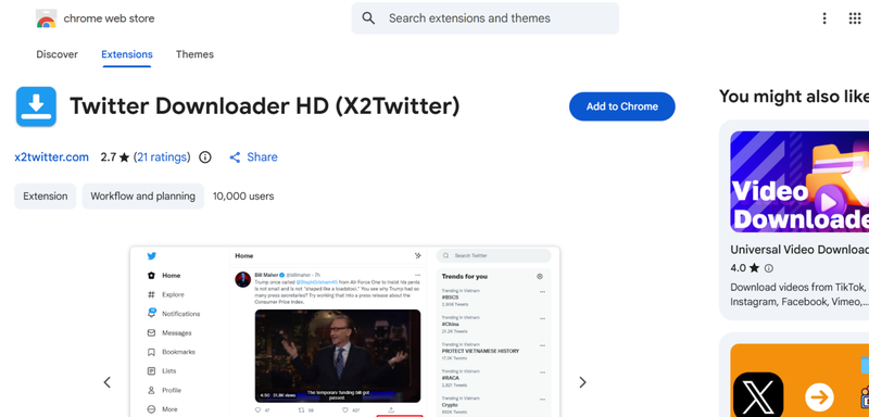 Twitter Downloader Hd Extension