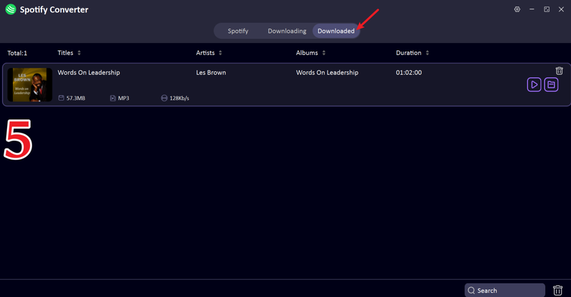 Downloaded Spotify Podcast in Ultconv