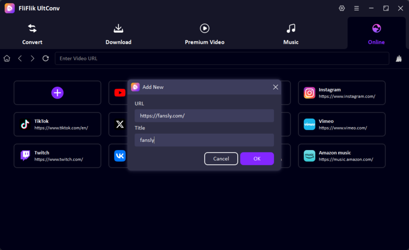 add fansly to ultconv