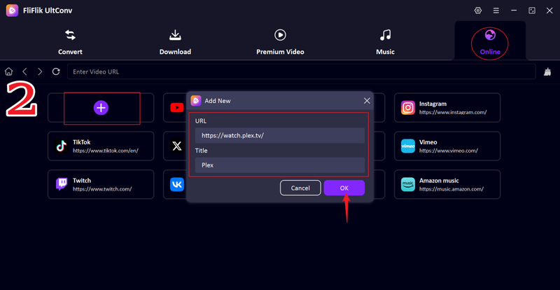 Paste Plex Link into Ultconv