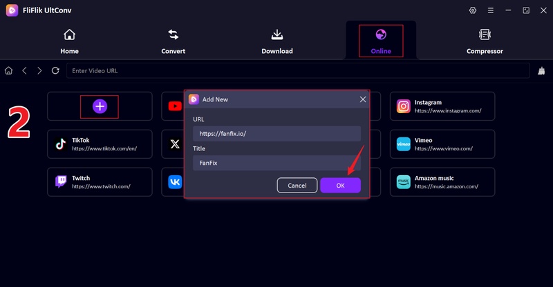 Paste Fanfix Link into Ultconv