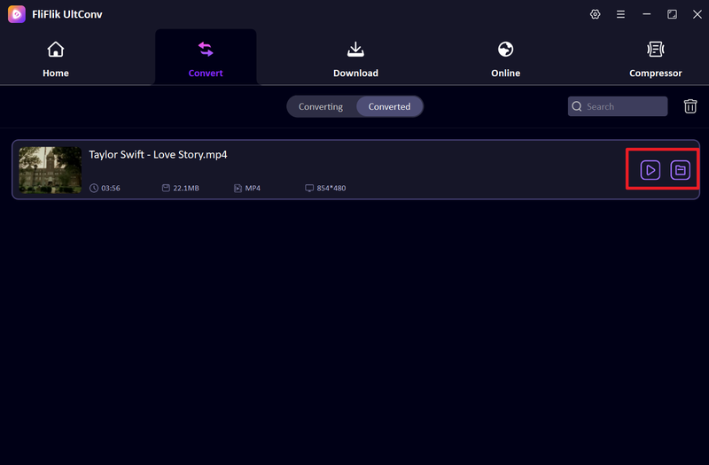 Check Converted Mp4 File in Ultconv