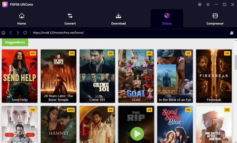 Browse 123movies Website Inside Ultconv Browser