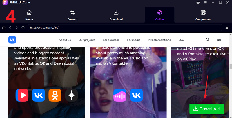 Click Download Button to Download Vk Video