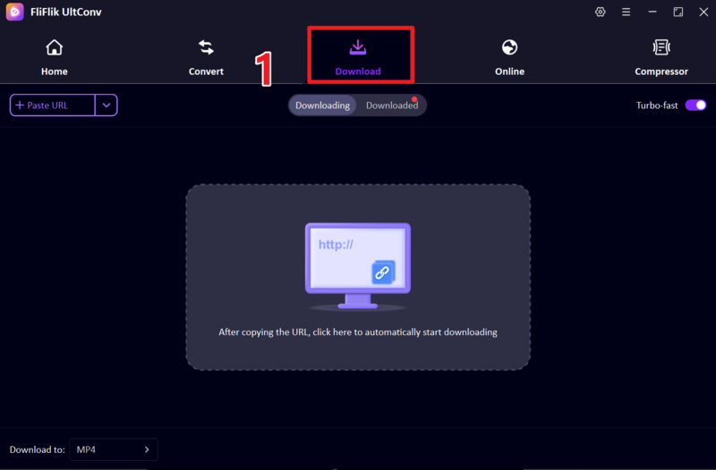 Open Ultconv Video Downloader Download Tab