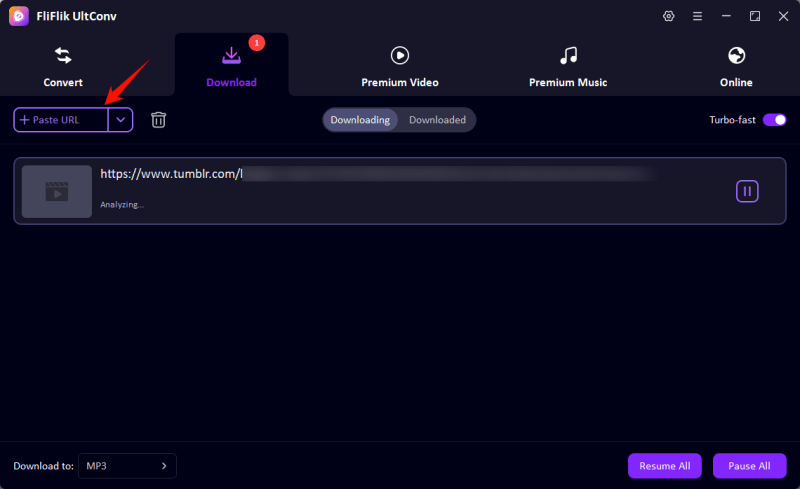 ultconv download tumblr video