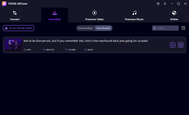 ultconv downloaded tumblr video