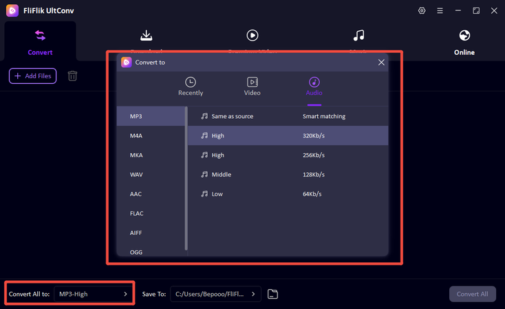 End Media Conversion in Ultconv