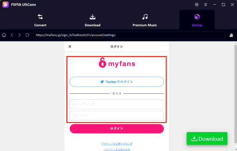 login to myfans