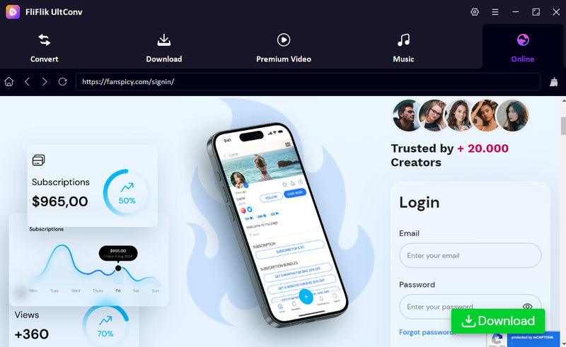 Login to Fanspicy Within Ultconv