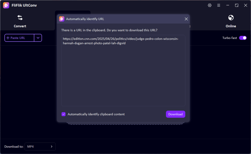 ultconv paste cnn video url