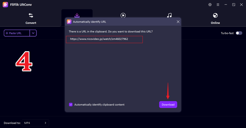 Paste Niconico Video Link into Ultconv and Detect Video