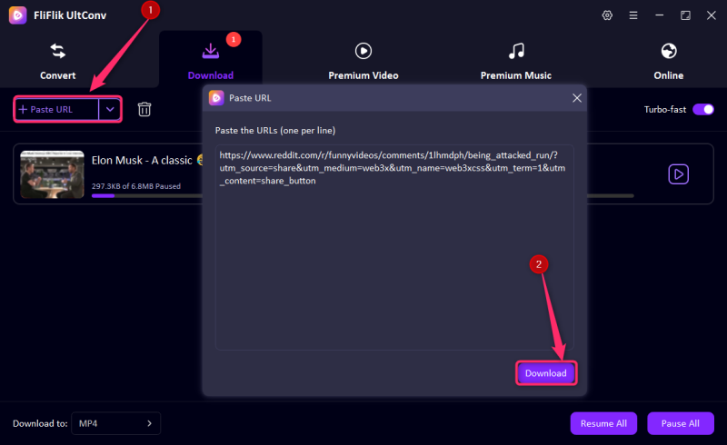 ultconv paste reddit url