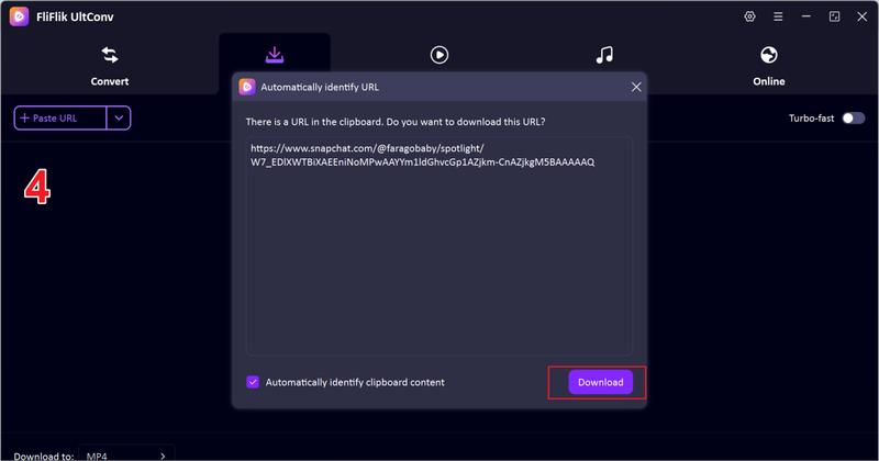 Ultconv Snapchat Video Auto Detection