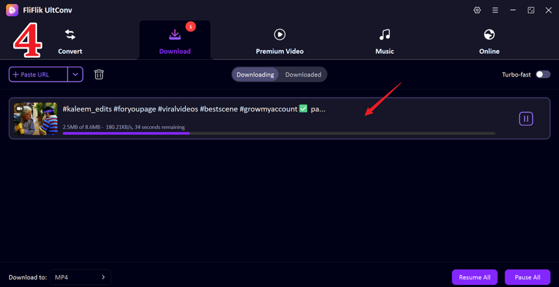 Ultconv Tiktok Downloading Process
