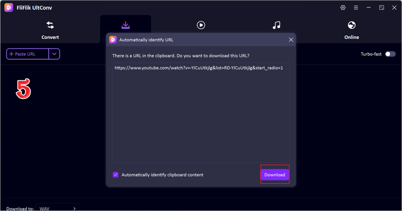 Ultconv Youtube Video Auto Detection