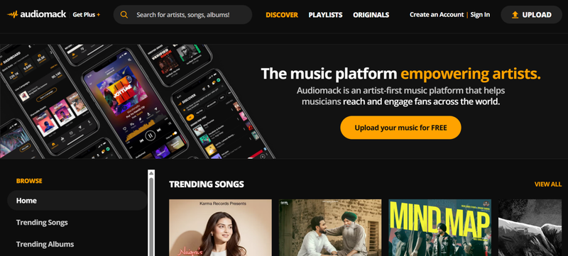 Unblocked Music Sites Audiomack
