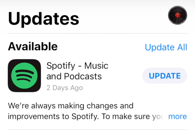 Update Spotify