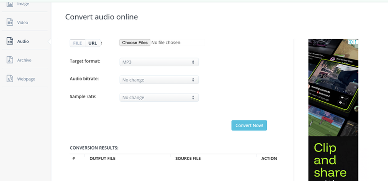Upload Aax Audio File to Aconvert