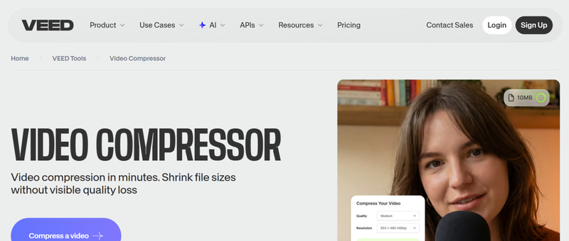 Veed Io Online Video Compressor