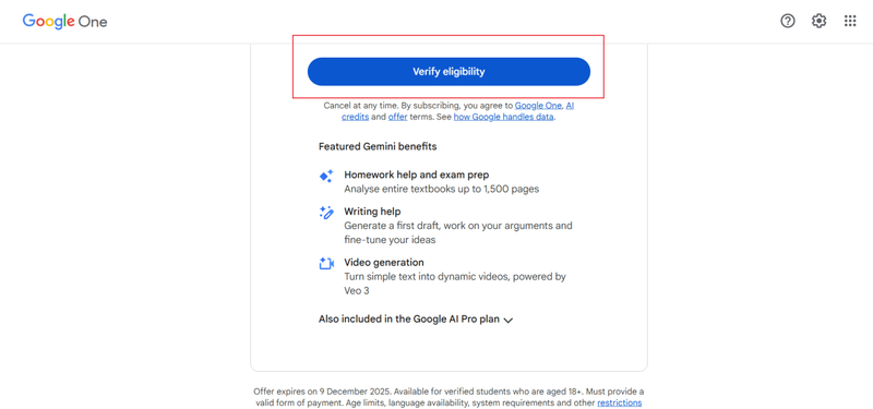 Verify Eligibility to Claim the Gemini 3 Student Discount