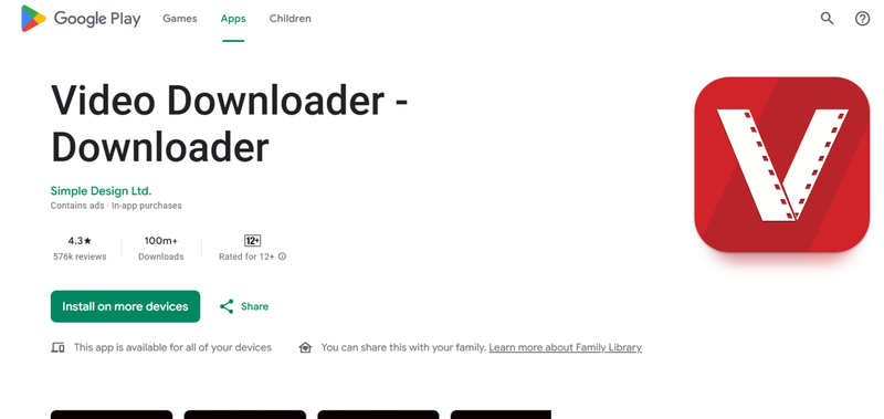 Video Downloader Android App Interface