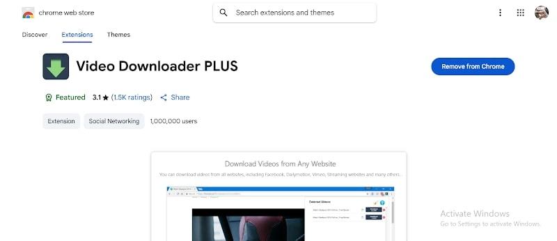 video downloader plus chrome
