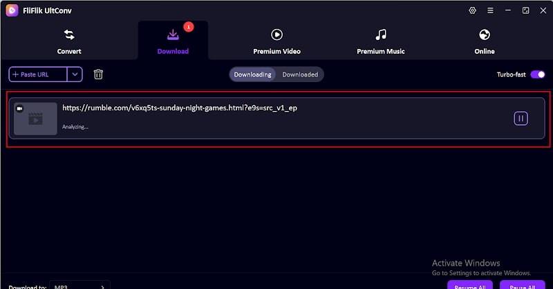view downloaded rumble videos