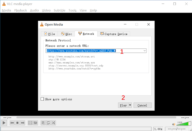 vlc download youtube by location information