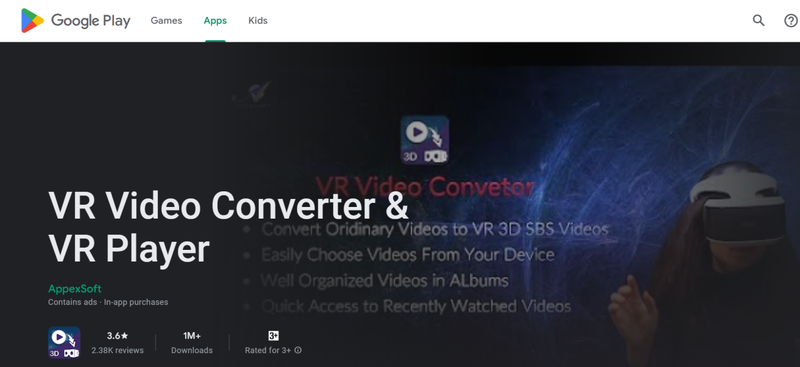 Vr Video Converter and Player