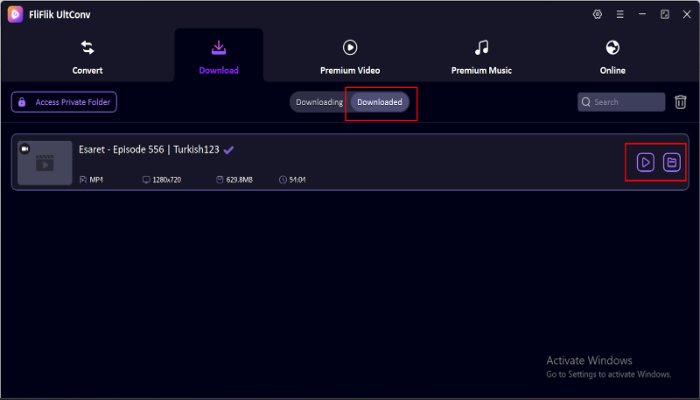 watch downloaded series offline