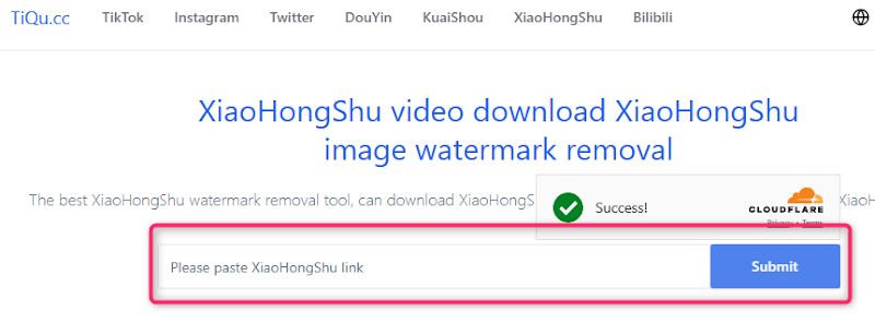Xiaohongshu video download tool