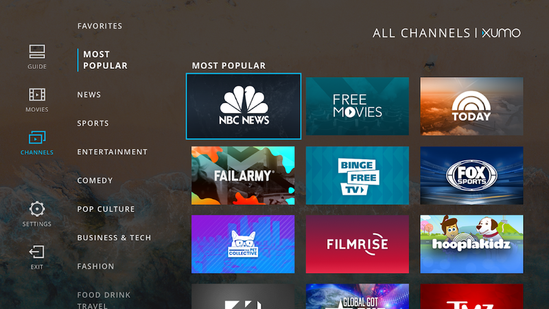 Xumo Play Live Tv Interface
