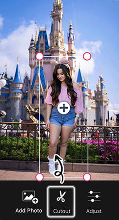 add a person into a photo with youcam perfect iphone