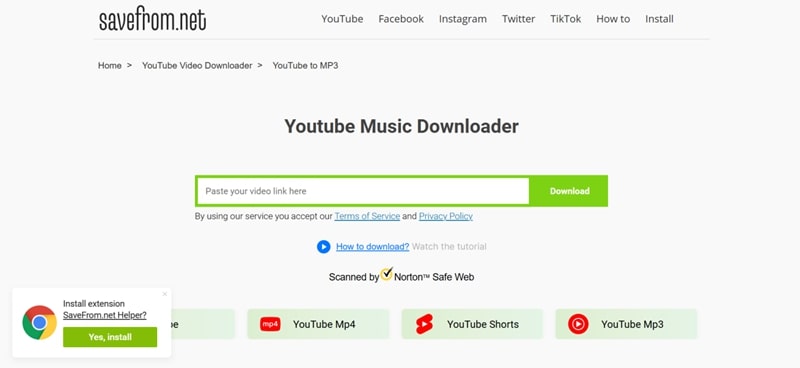 youtube music downloader savefrom