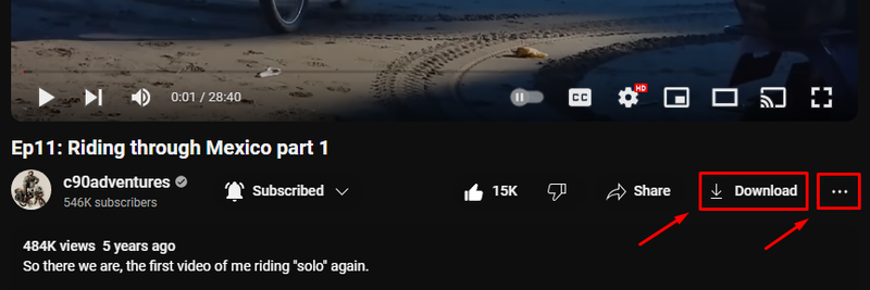 Youtube Premium Download Button
