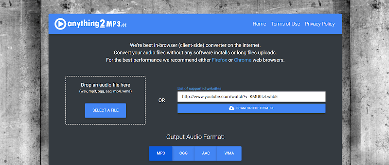 YouTube to OGG Converter Anything2MP3