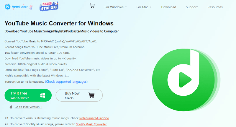 YouTube to OGG Converter NoteBurner Music Converter