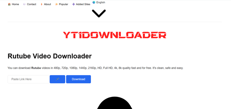 Yt1downloader Rutube Download Interface